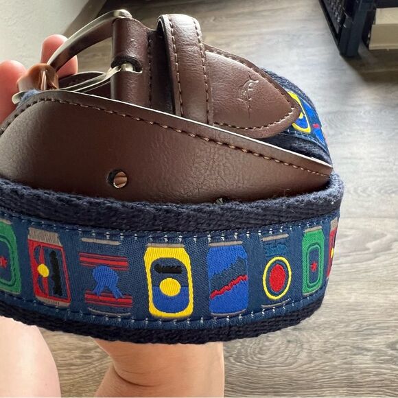 NWT Tommy Bahama Beer Can Beverage Cans Multicolored Blue Belt Mens size S 30-32 - Picture 3 of 11